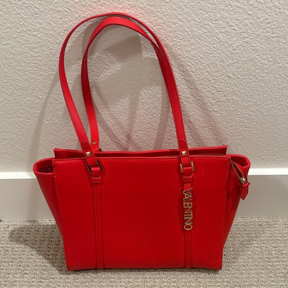Valentino Vibrant Red Tote Bag